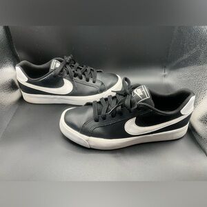 Women’s Black and White Nike Court Borough Sneakers